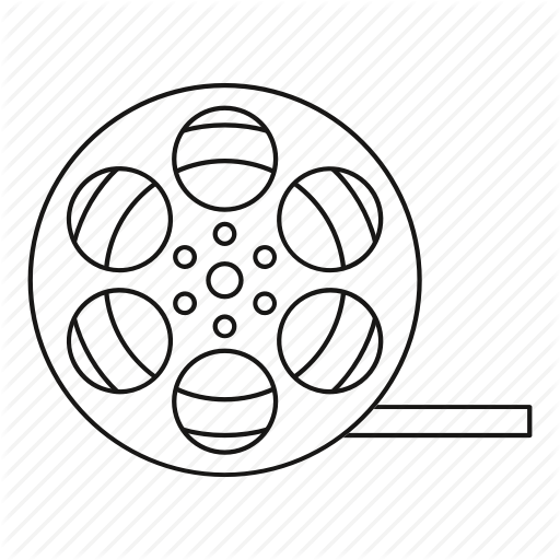 512x512 Drawing Movie Outline Transparent Png Clipart Free Download - Film Reel Drawing