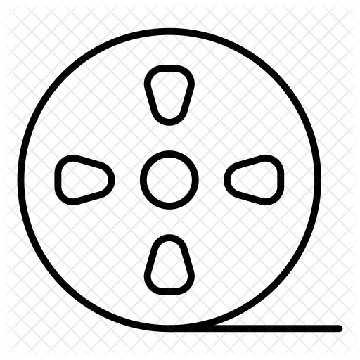 512x512 film reel drawing - Film Reel Drawing