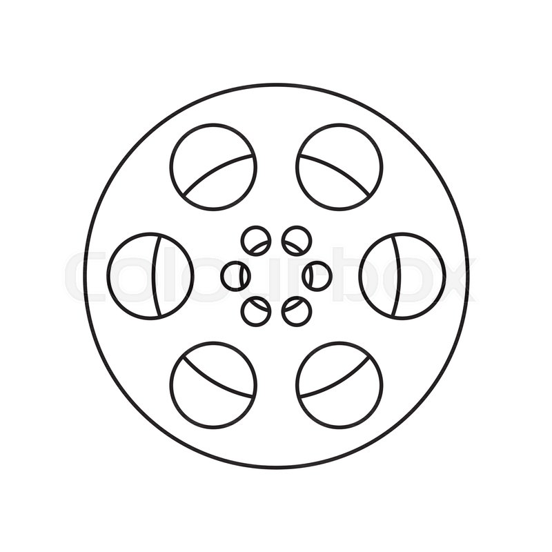 800x800 film frame film roll symbol vector stock vector colourbox - Film Roll Drawing