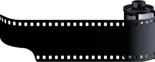 500x200 Camera Film Roll Vector Drawing - Film Roll Drawing