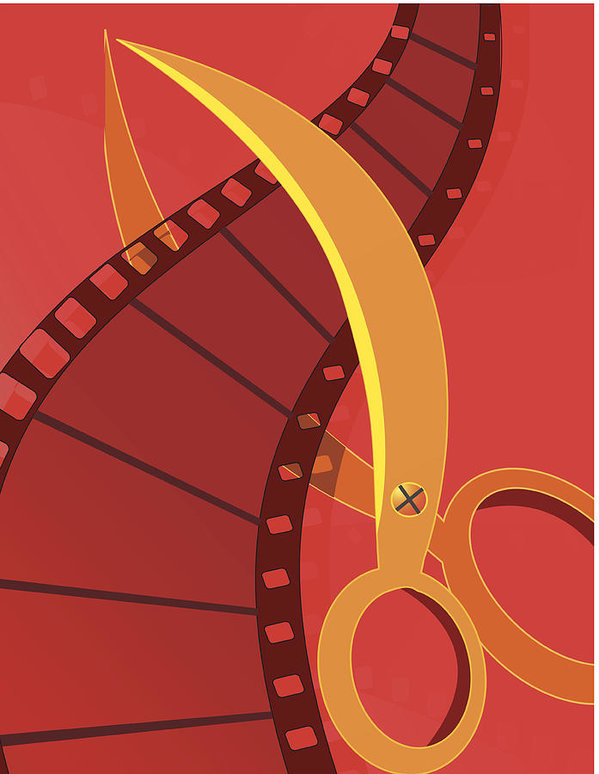 599x774 Scissors And Film Roll Art Print - Film Roll Drawing