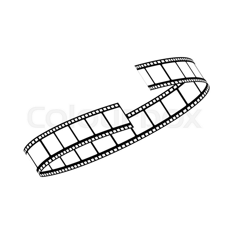 800x800 vector curved film strip movie stock vector colourbox - Film Roll Drawing