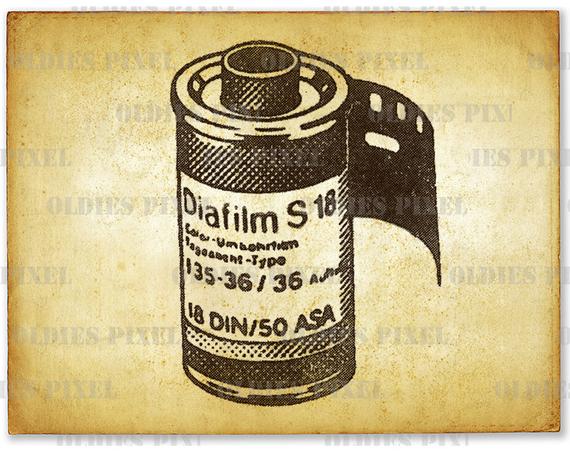 570x452 Vintage Camera Roll Film Line Art Illustration Hand Drawing Etsy - Film Roll Drawing