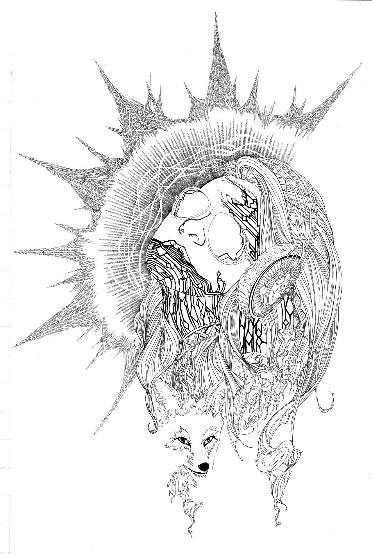 1280x1912 kevin john kelly final drawing for the icelandic music festival - Final Drawing