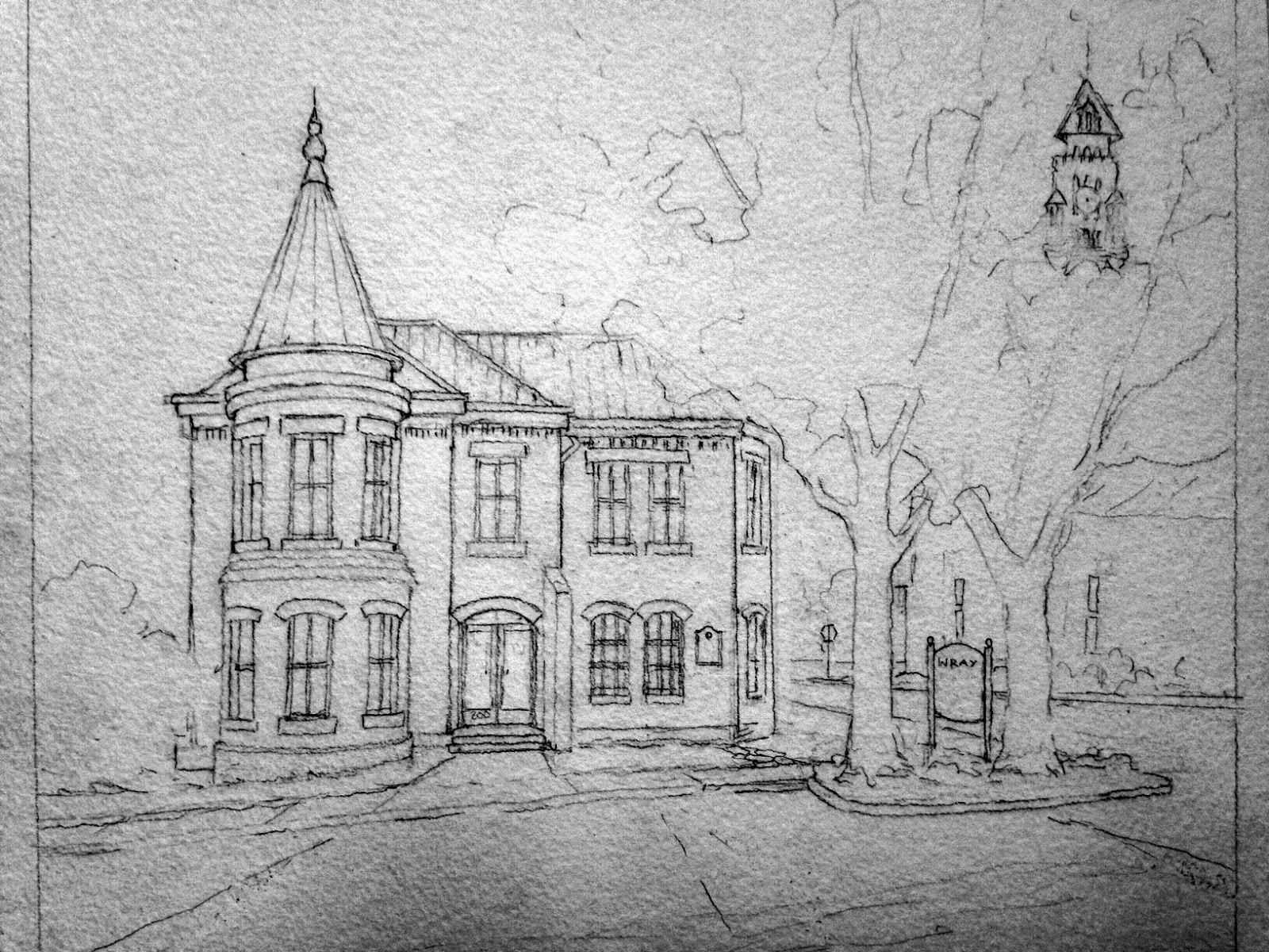 1600x1200 The Old Jail - Final Drawing