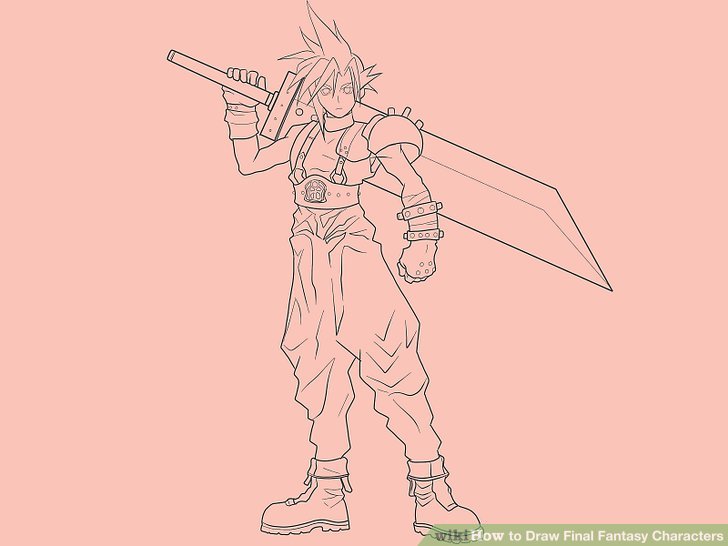 728x546 how to draw final fantasy characters - Final Fantasy Drawing
