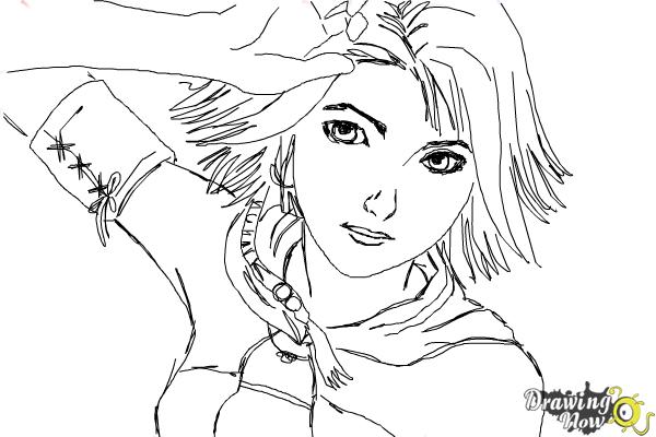 600x400 how to draw yuna from final fantasy - Final Fantasy Drawing