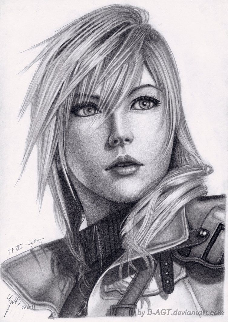 753x1061 lightning final fantasy xiii - Final Fantasy Drawing