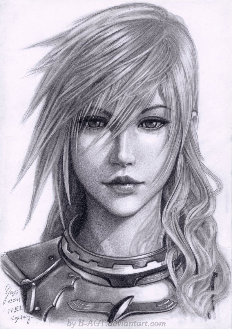800x1135 lightning final fantasy xiii - Final Fantasy Drawing