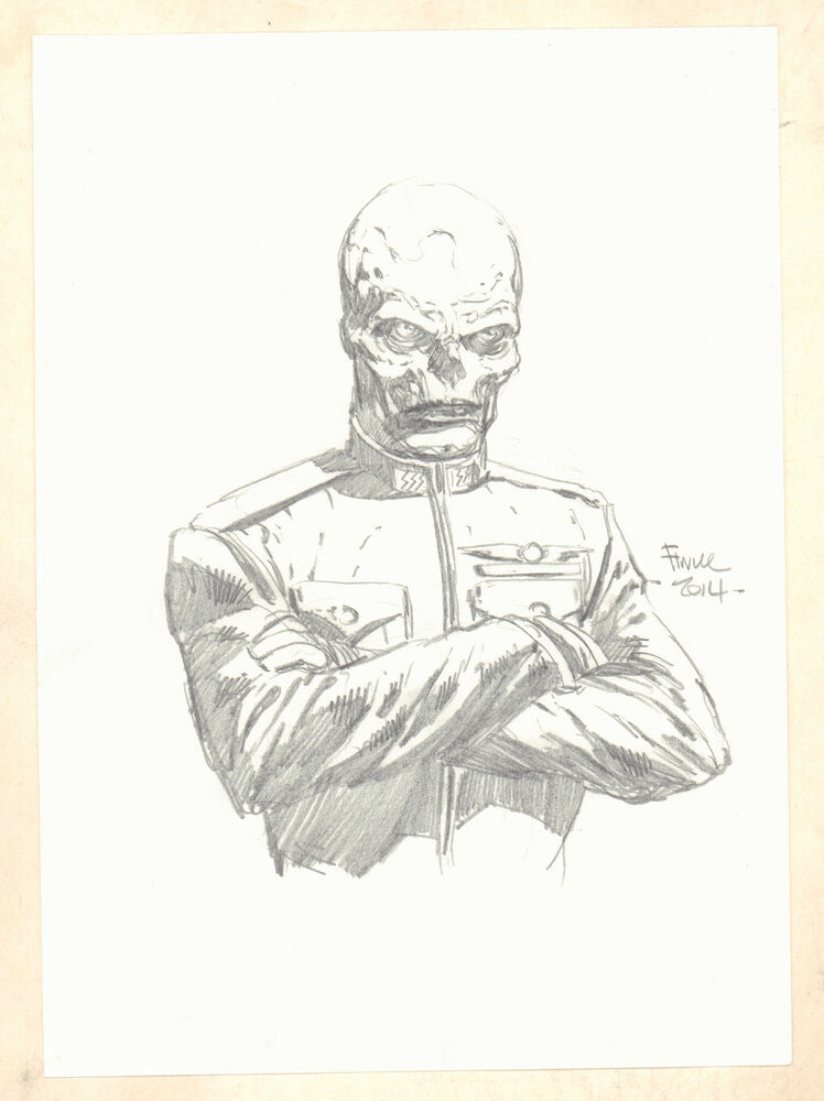 748x1000 red skull pencil drawing - Finch Drawing