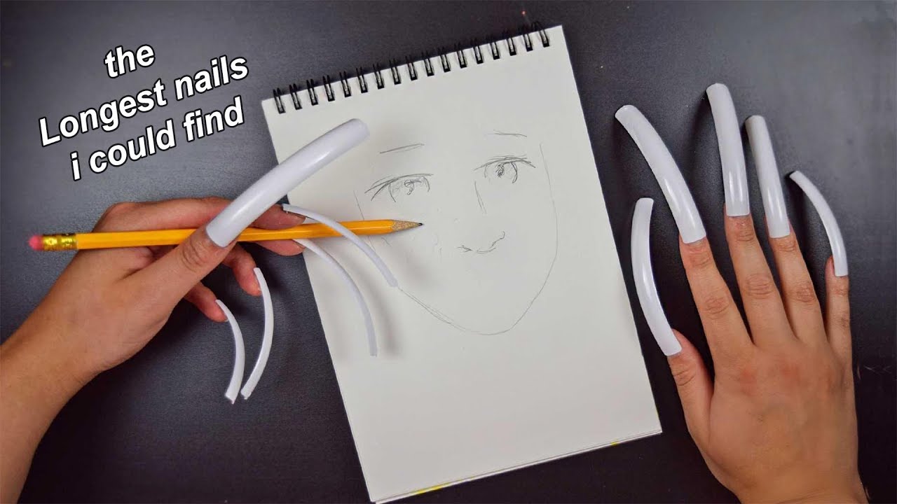 1280x720 Drawing With The Longest Fake Nails I Could Find - Find Drawing