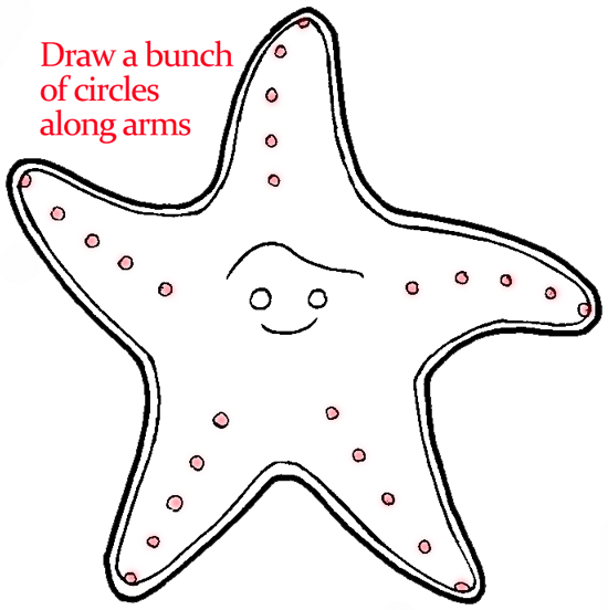 550x552 how to draw peach from finding nemo with easy step - Finding Nemo Drawing