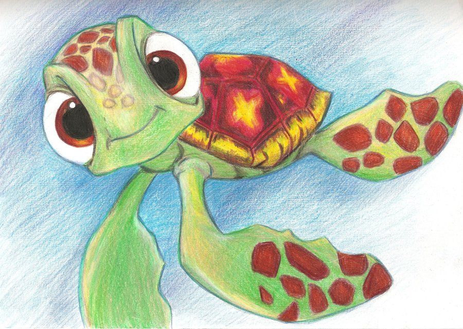 900x641 finding nemo sketches squirt from finding nemo d - Finding Nemo Squirt Drawing