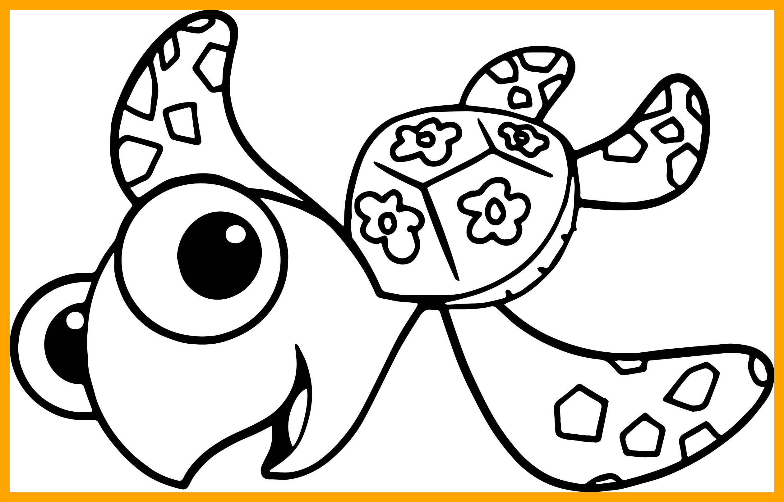 2522x1617 improved finding nemo turtle coloring pages th - Finding Nemo Squirt Drawing