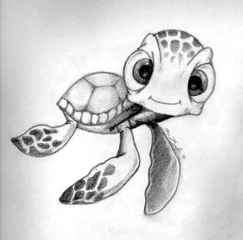 500x494 Squirt - Finding Nemo Squirt Drawing