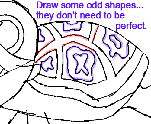 500x410 how to draw squirt the turtle from finding nemo with easy step - Finding Nemo Turtle Drawing