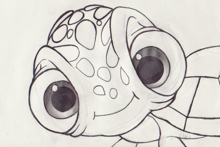 Finding Nemo Turtle Drawing at PaintingValley.com | Explore collection ...