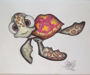 300x250 My Drawing Of Chikie From Finding Nemo On We Heart It - Finding Nemo Turtle Drawing