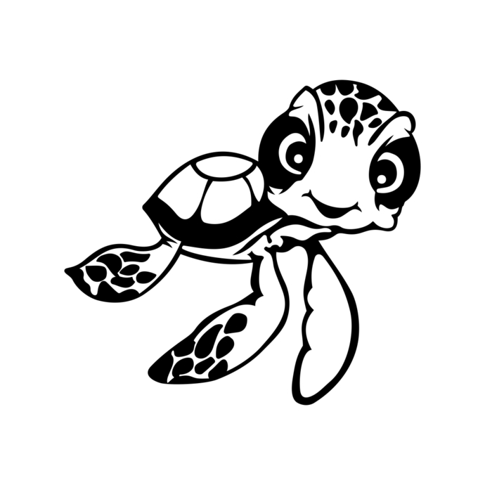 690x690 Nemo Turtle Clipart Great Free Clipart, Silhouette, Coloring - Finding Nemo Turtle Drawing