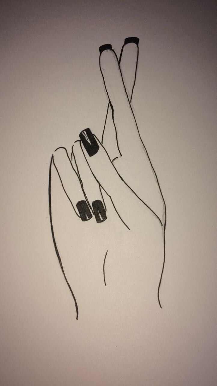 722x1280 Fingers Crossed!! Easy Drawing In Easy - Finger Drawing