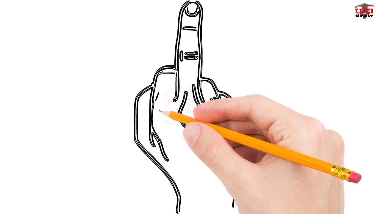 1280x720 how to draw the middle finger step - Finger Drawing