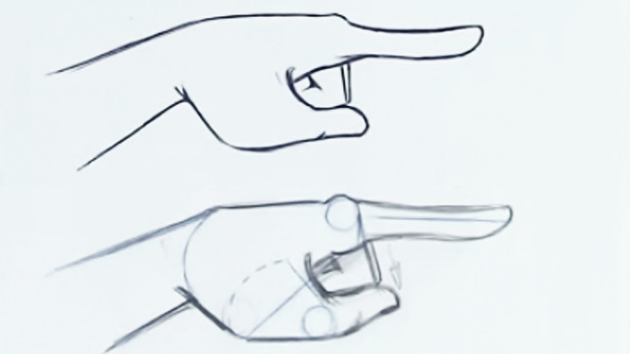 1280x720 How To Draw A Hand Expression - Finger Drawing