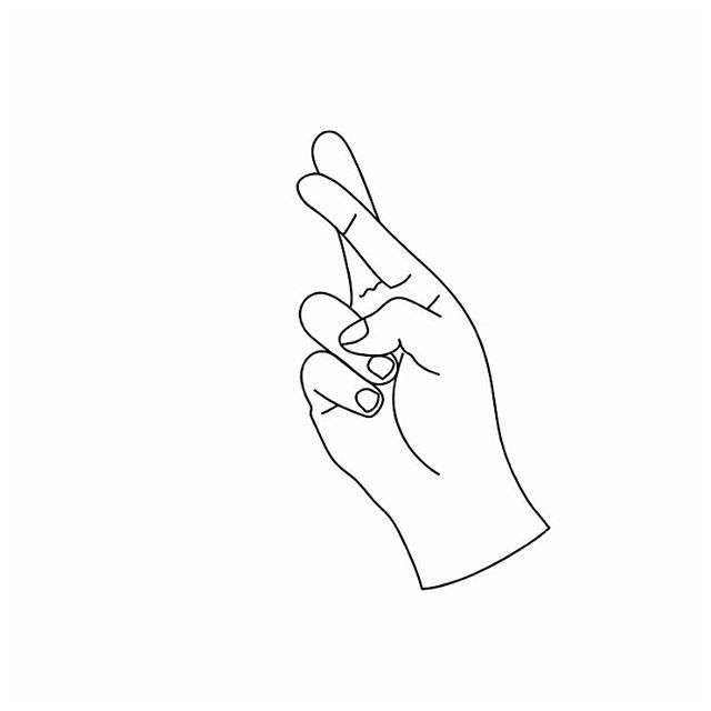 640x640 karina isabelle sur instagram crossed fingers simple drawing - Finger Drawing