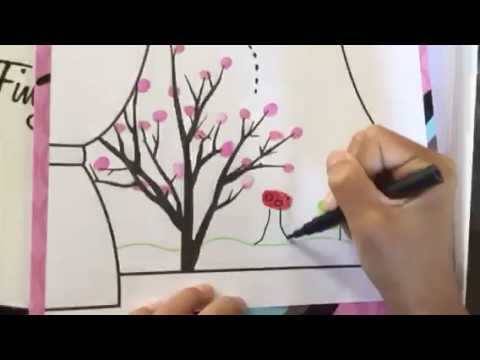 480x360 How To Fingerprint Draw Trees And Insects - Fingerprint Drawing