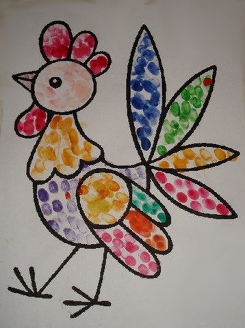 358x480 Painting For Kids Fingerprint Drawings For Toddlers How To Draw - Fingerprint Drawing