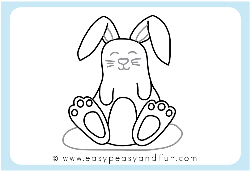 812x557 How To Draw A Bunny - Finish Drawing