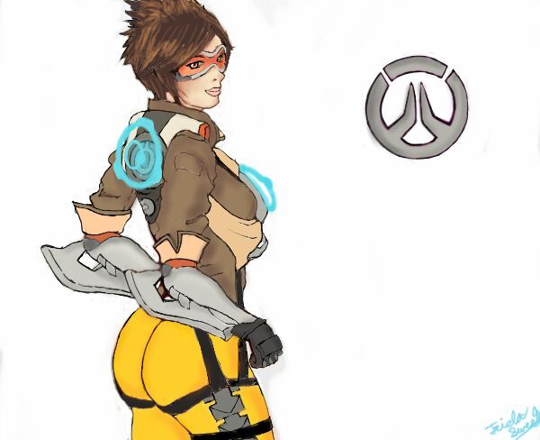 600x488 Trying To Finish Drawing And Coloring Tracer From Overwatch - Finish Drawing