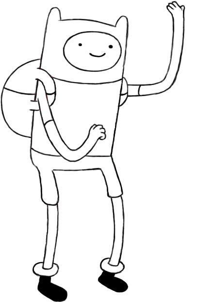 406x622 how to draw finn from adventure time draw central drawings - Finn Drawing