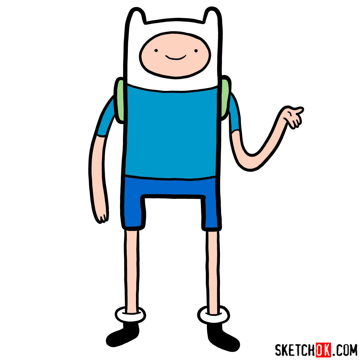 1200x1200 how to draw finn the human - Finn Drawing