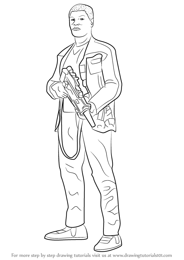 596x842 learn how to draw finn from star wars - Finn Drawing