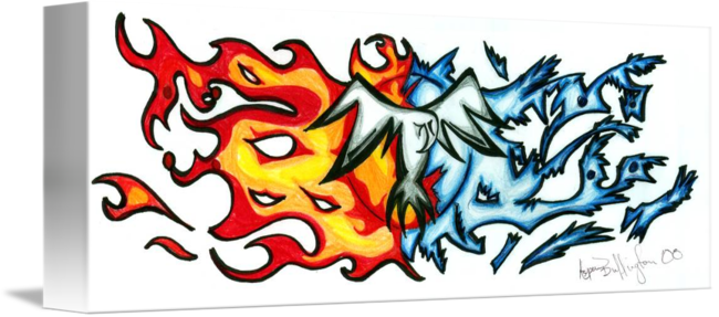 650x287 Fire And Ice Hawk - Fire And Ice Drawing