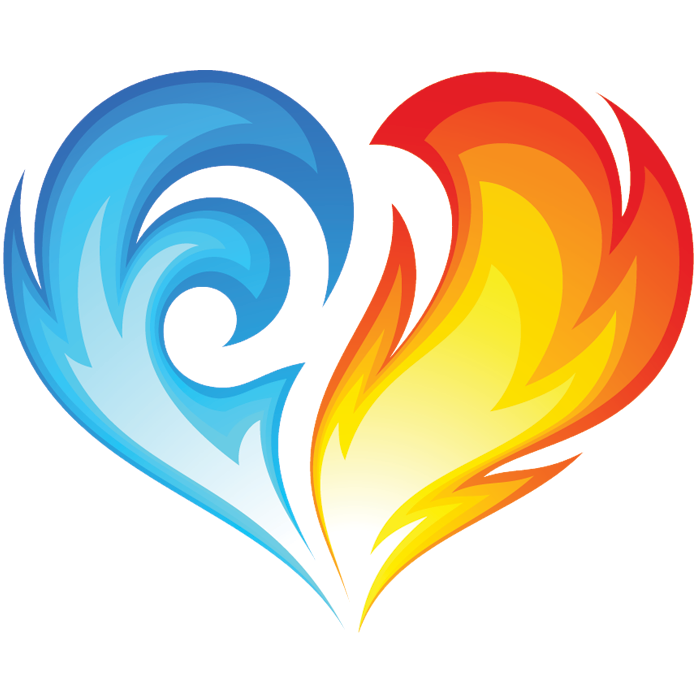 700x700 fire and ice heart hearts ice heart, fire heart, flame tattoos - Fire And Ice Drawing
