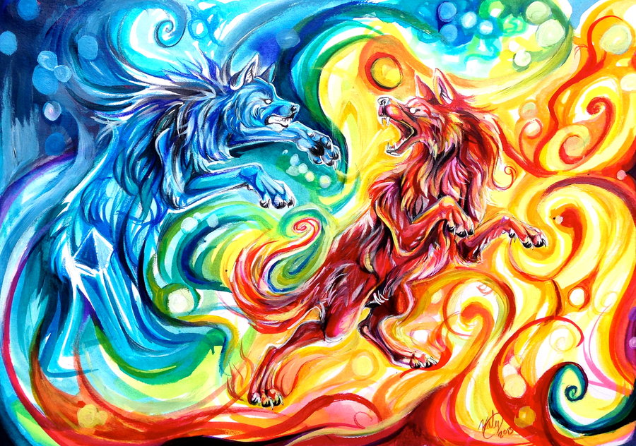 Easy Fire And Ice Painting Painting Inspired