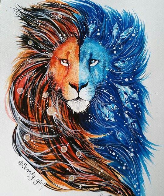540x644 Amazing Drawing - Fire And Ice Drawing