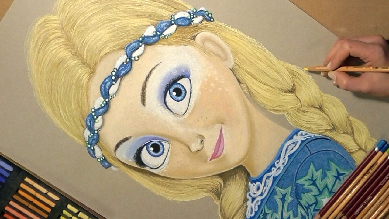 1280x720 Drawing Gerda From Snow Queen Fire And Ice - Fire And Ice Drawing