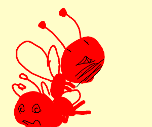300x250 Cute Mutated Fire Ant Drawing - Fire Ant Drawing