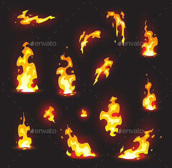590x576 Fire Effects On A Dark Background With Glow - Fire Background Drawing