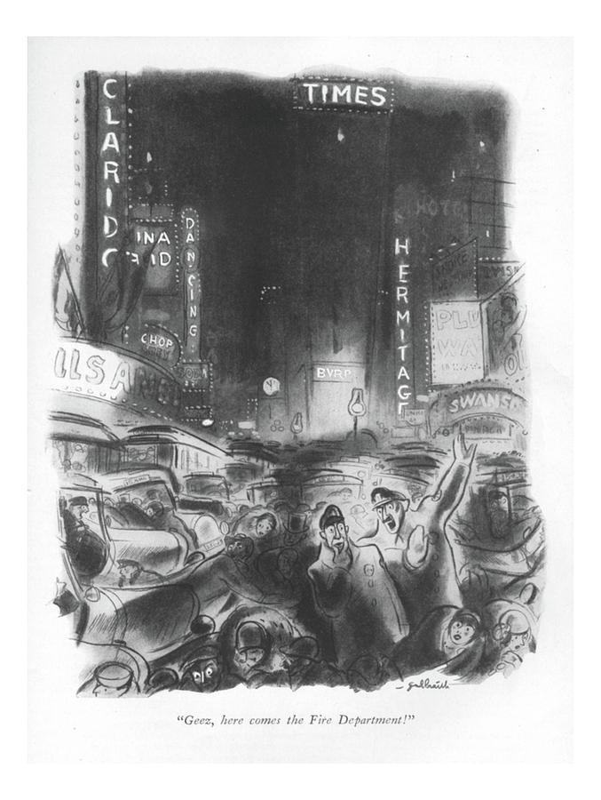 677x900 Geez, Here Comes The Fire Department! Drawing - Fire Department Drawing