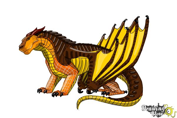 600x400 How To Draw Mudwing From Wings Of Fire - Fire Dragon Drawing