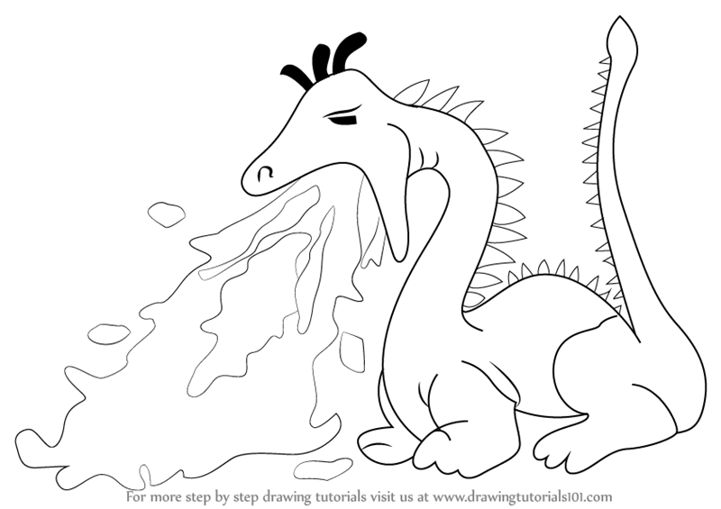 800x565 Learn How To Draw A Fire Breathing Dragon For Kids - Fire Dragon Drawing