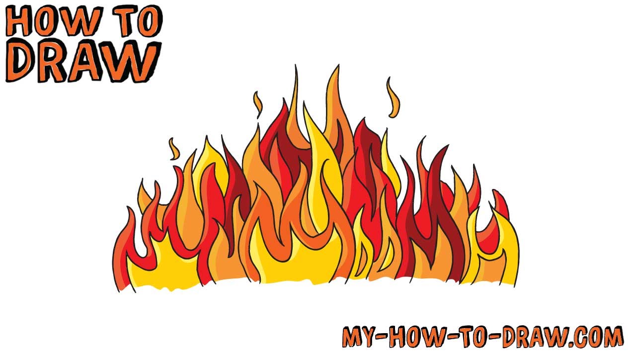 1280x720 How To Draw A Fire - Fire Drawing