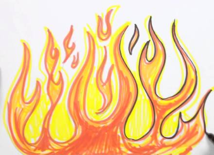 Fire Drawing Images at PaintingValley.com | Explore collection of Fire ...