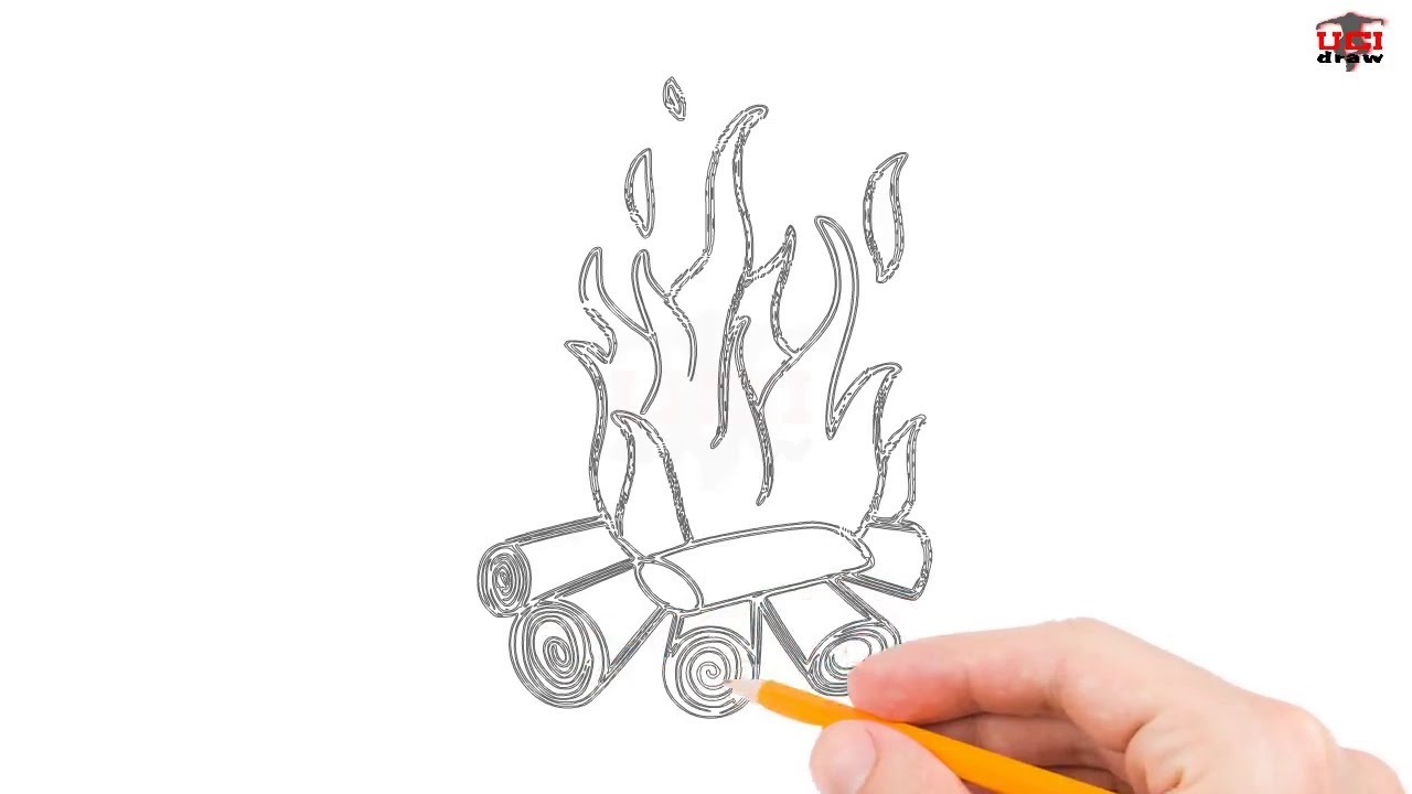 1280x720 How To Draw Fire Step - Fire Drawing Images