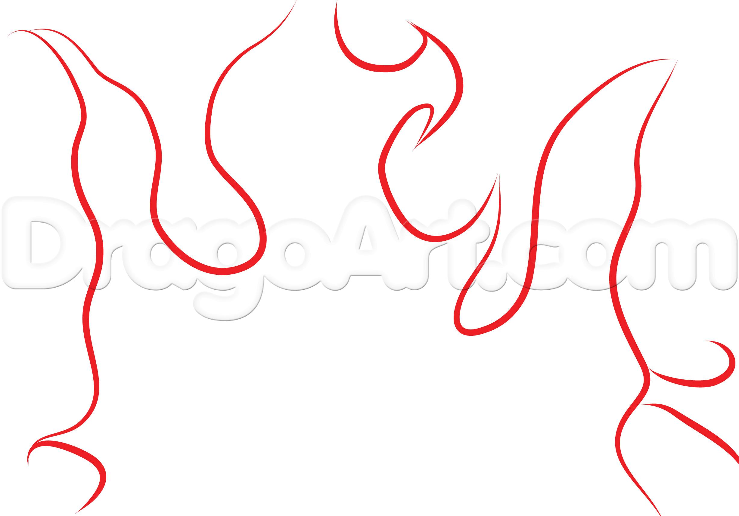 2455x1715 How To Draw Fire In Pencil, Step - Fire Drawing Images