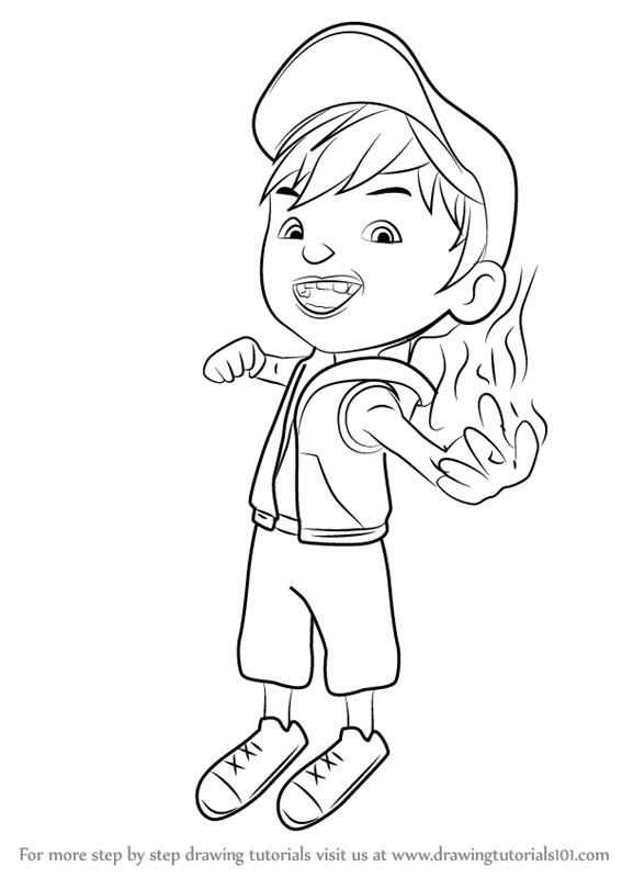567x800 Learn How To Draw Boboiboy Fire From Boboiboy - Fire Drawing Images