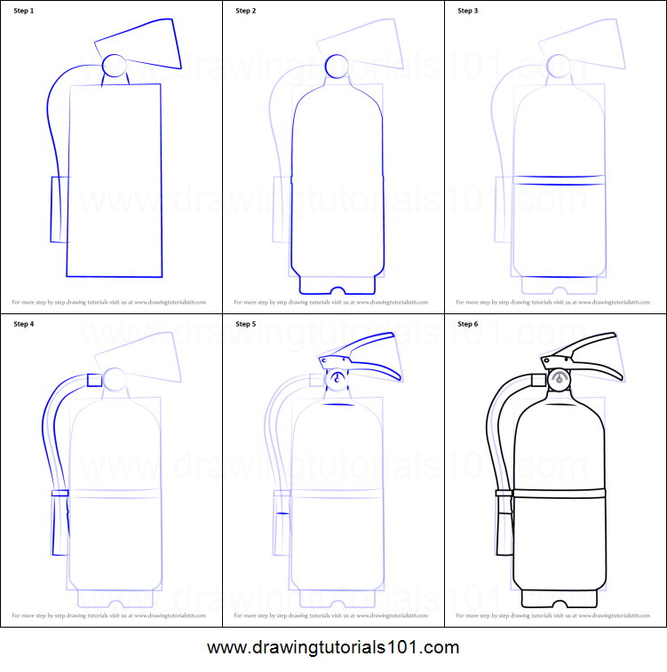 751x757 How To Draw Fire Extinguisher Printable Step - Fire Drawing Step By Step